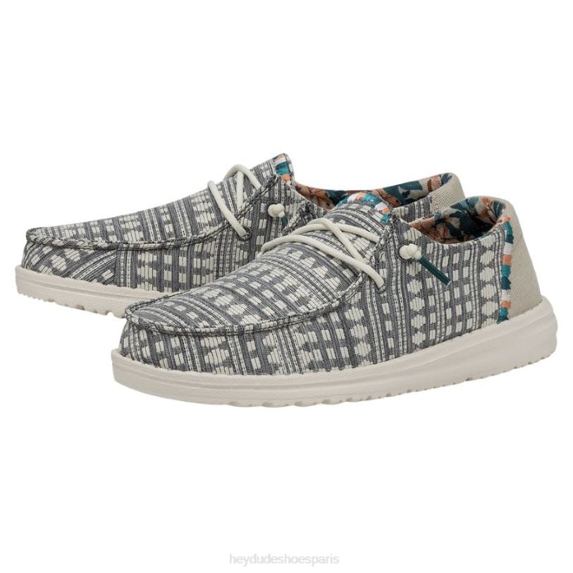 Hey Dude Hommes Wendy Bohème Z628B63 chaussures broderie gris