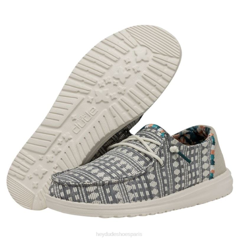 Hey Dude Hommes Wendy Bohème Z628B63 chaussures broderie gris