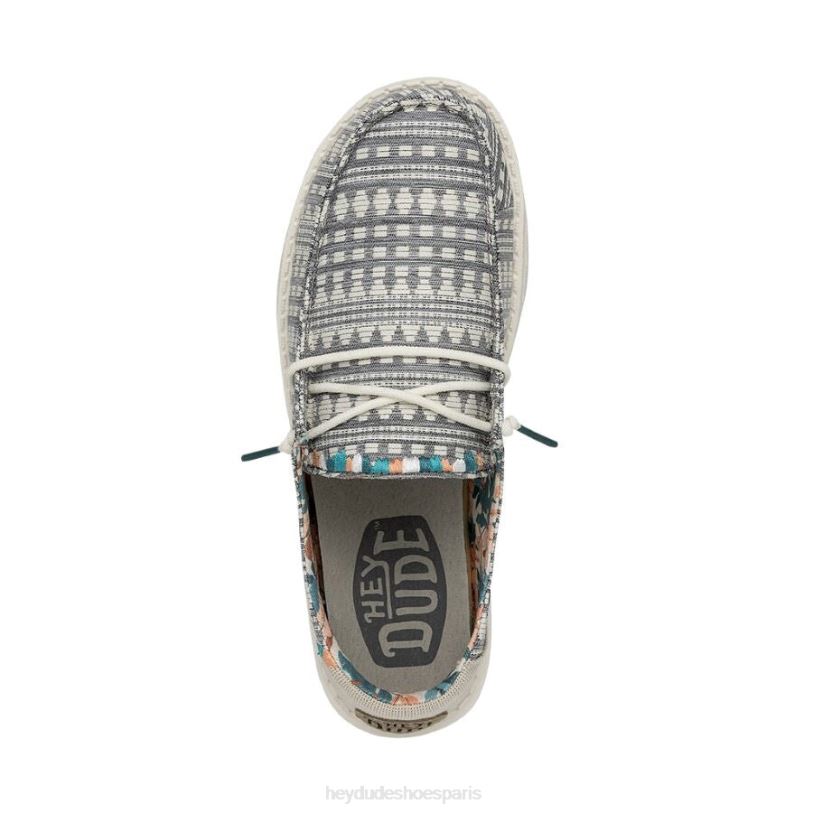 Hey Dude Hommes Wendy Bohème Z628B63 chaussures broderie gris