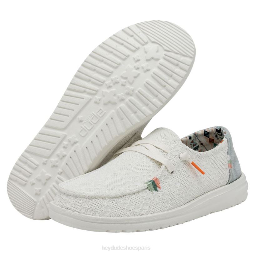Hey Dude Hommes Wendy Bohème Z628B69 chaussures crochet blanc