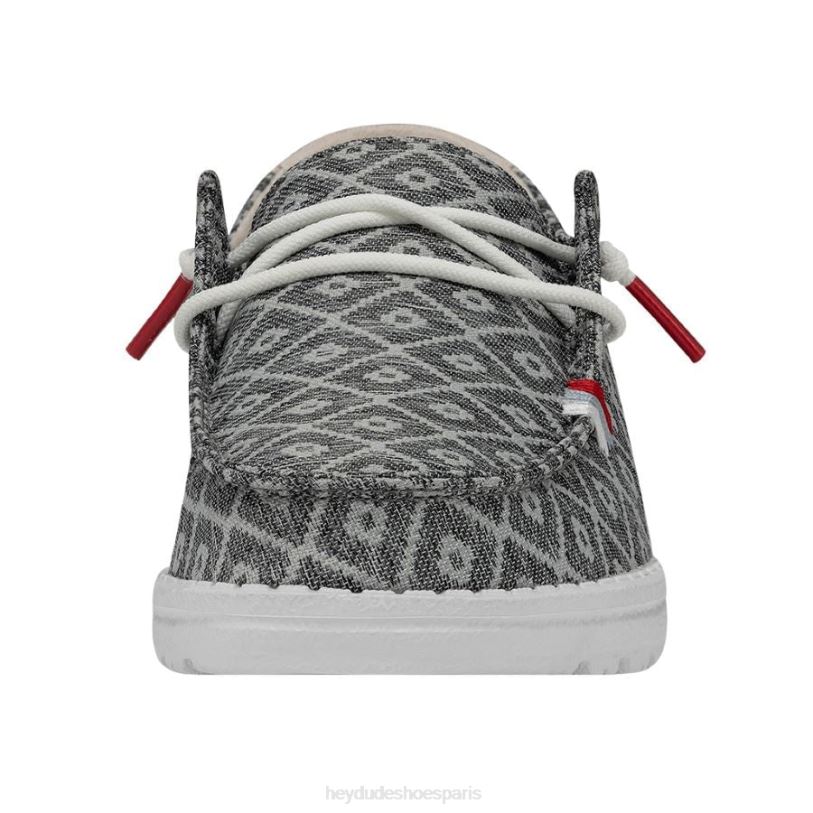 Hey Dude Hommes Wendy Bohème Z628B70 chaussures broderie gris foncé