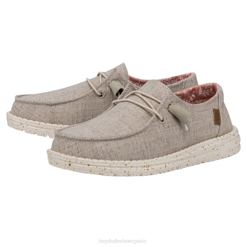 Hey Dude Hommes Wendy Chambray large Z628B205 chaussures noix blanche