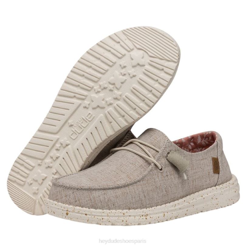 Hey Dude Hommes Wendy Chambray large Z628B205 chaussures noix blanche
