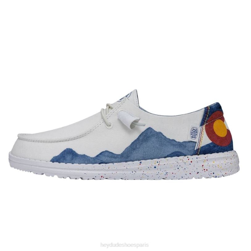 Hey Dude Hommes Wendy Colorado aquarelle Z628B197 chaussures blanc