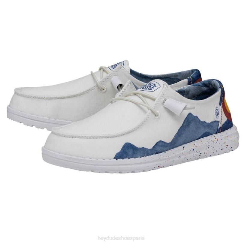 Hey Dude Hommes Wendy Colorado aquarelle Z628B197 chaussures blanc