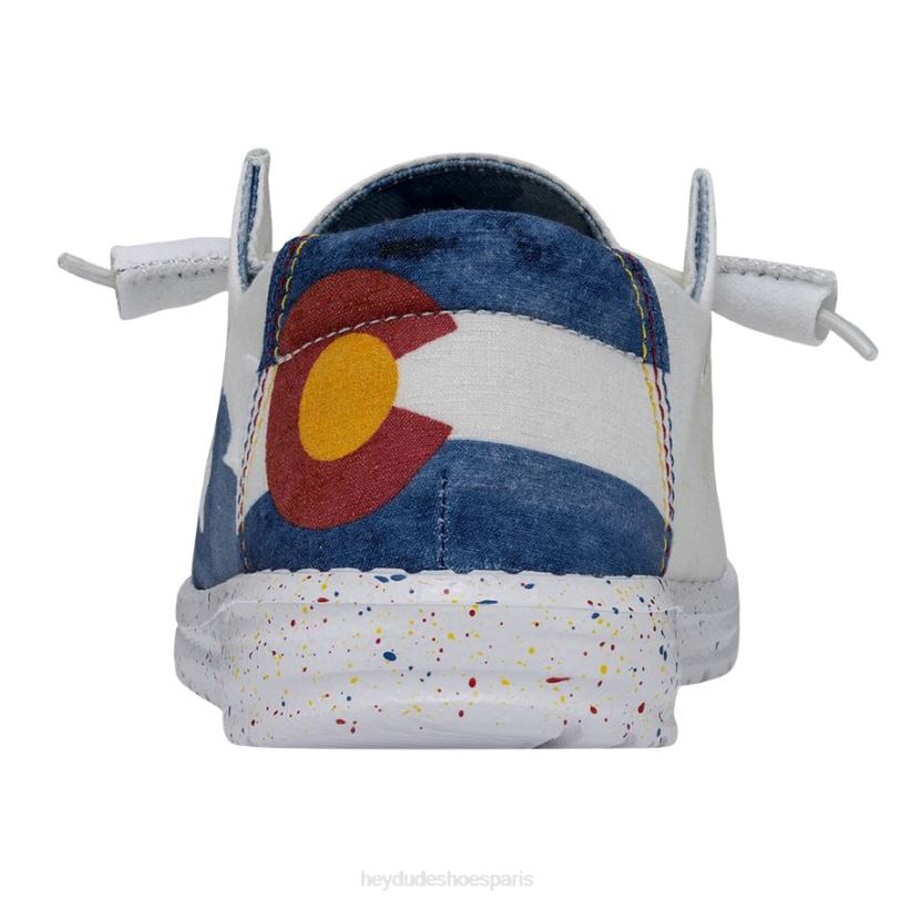 Hey Dude Hommes Wendy Colorado aquarelle Z628B197 chaussures blanc