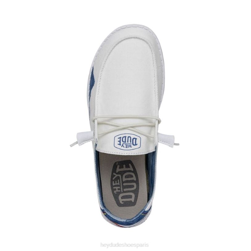 Hey Dude Hommes Wendy Colorado aquarelle Z628B197 chaussures blanc