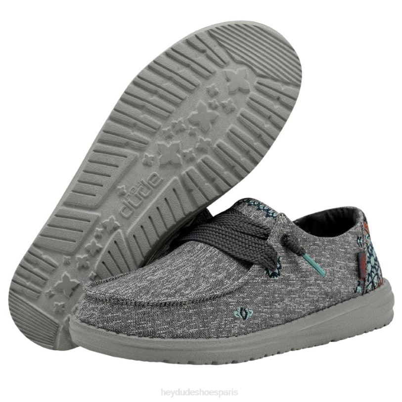 Hey Dude Hommes Wendy Flore Z628B138 chaussures gris tulipe