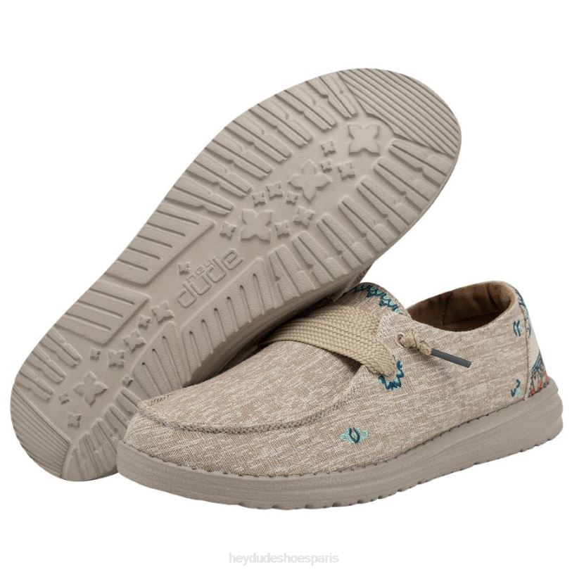 Hey Dude Hommes Wendy Flore Z628B139 chaussures beige tournesol