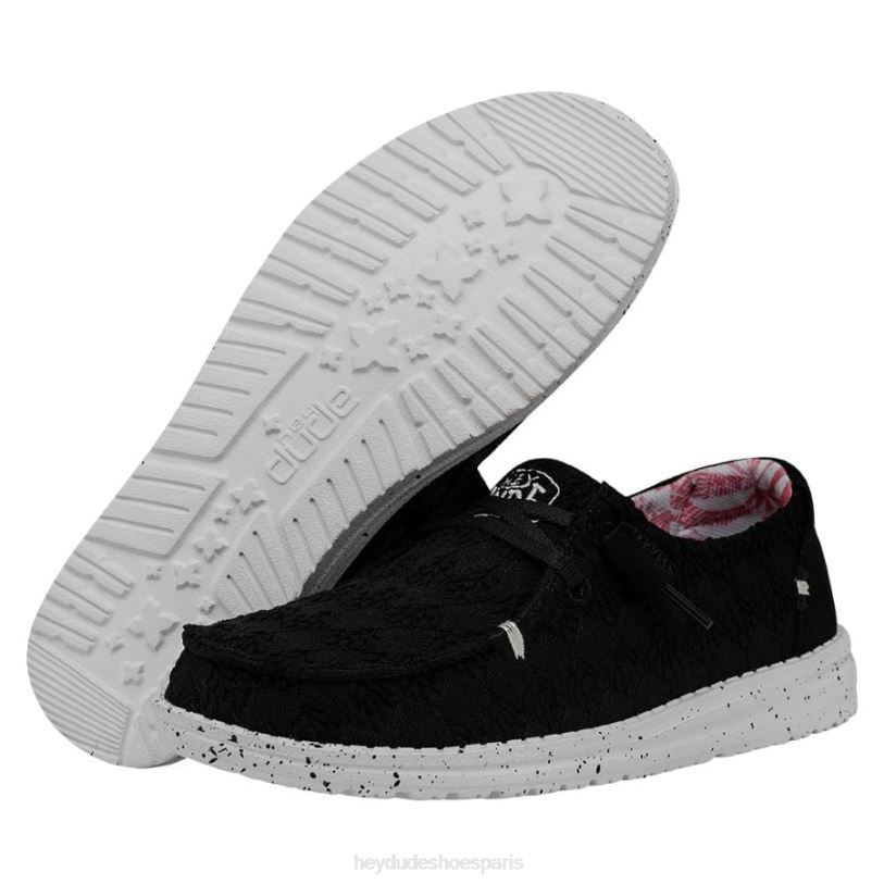 Hey Dude Hommes Wendy Stretch Boho Fleur Z628B200 chaussures corbeau