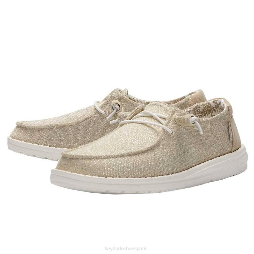 Hey Dude Hommes Wendy s'étire Z628B122 chaussures beige scintillant