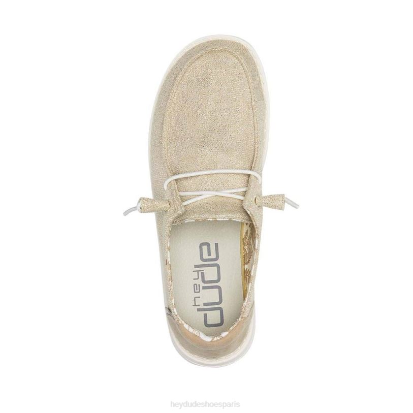 Hey Dude Hommes Wendy s'étire Z628B122 chaussures beige scintillant