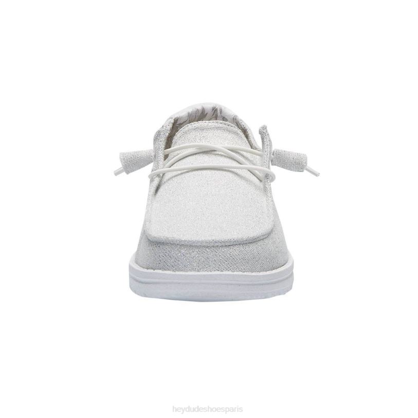 Hey Dude Hommes Wendy s'étire Z628B124 chaussures blanc étincelant