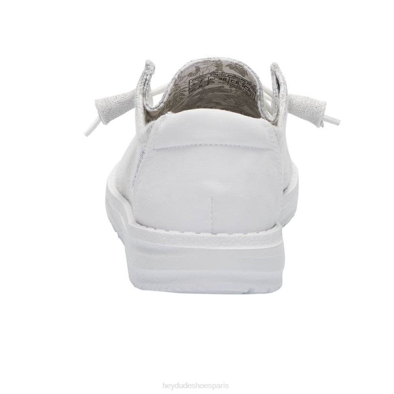 Hey Dude Hommes Wendy s'étire Z628B124 chaussures blanc étincelant
