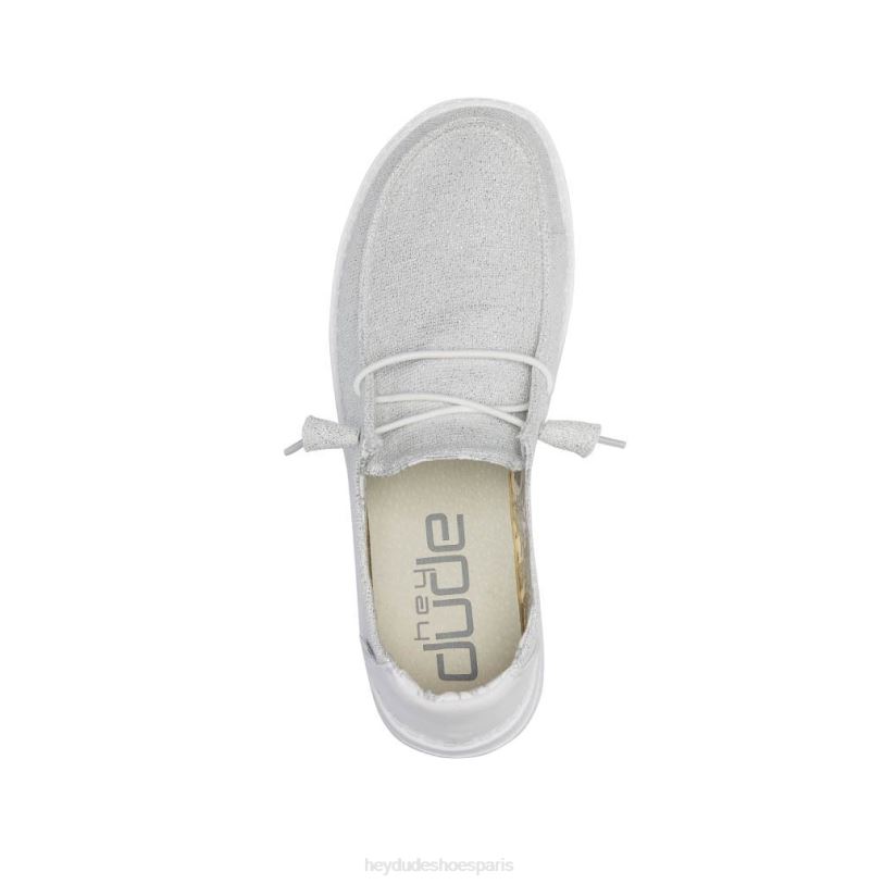 Hey Dude Hommes Wendy s'étire Z628B124 chaussures blanc étincelant