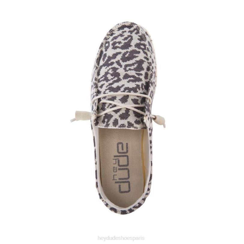Hey Dude Hommes Wendy tissé Z628B142 chaussures guépard gris