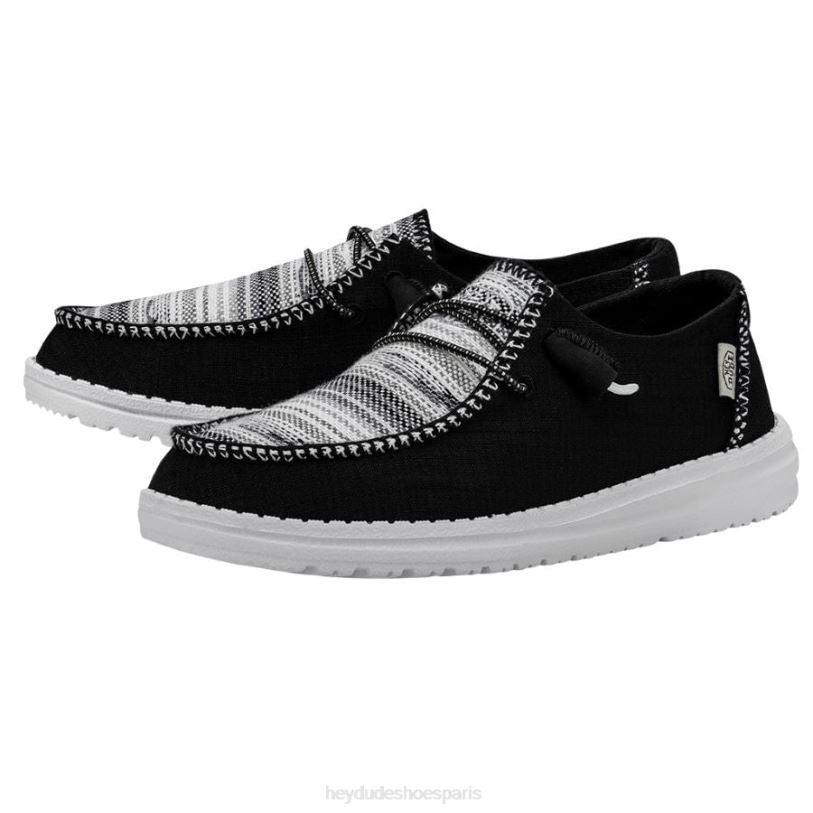 Hey Dude Hommes couverture bohème Wendy Z628B170 chaussures sion noir