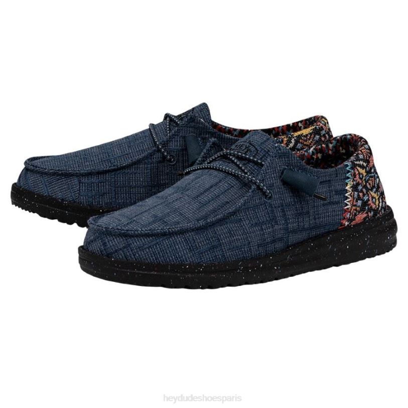 Hey Dude Hommes couverture flammée wendy funk Z628B119 chaussures pluie de minuit