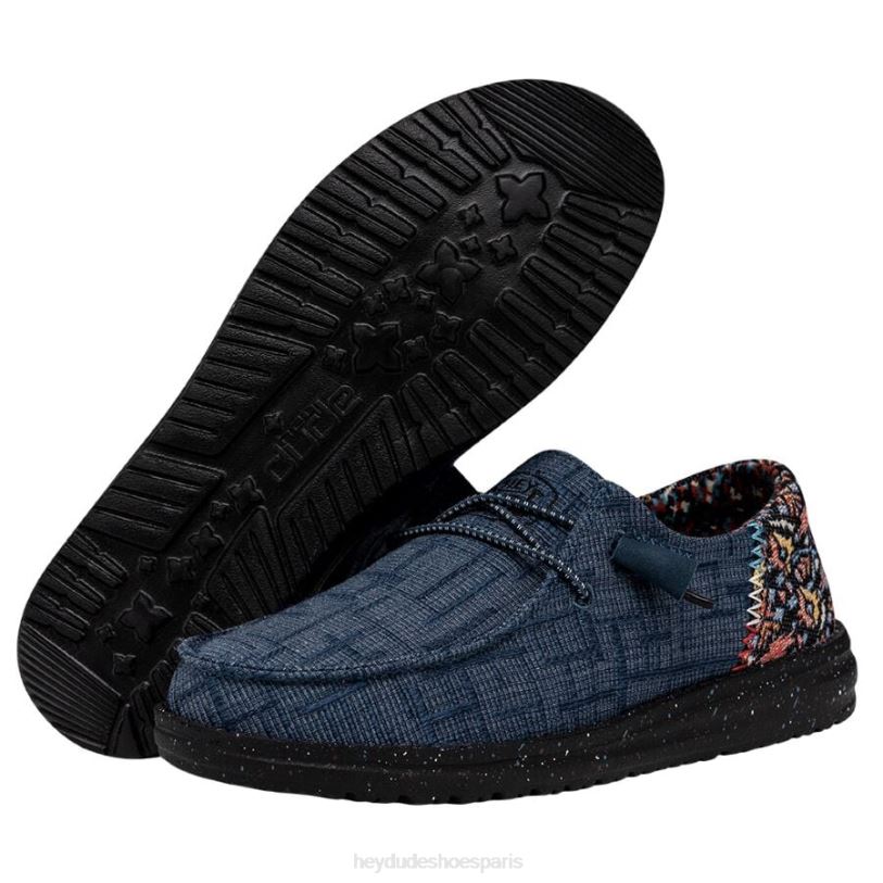Hey Dude Hommes couverture flammée wendy funk Z628B119 chaussures pluie de minuit