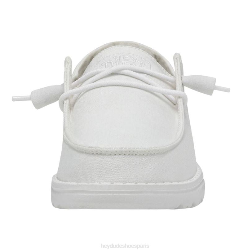 Hey Dude Hommes toile flammée Wendy Z628B23 chaussures blanc
