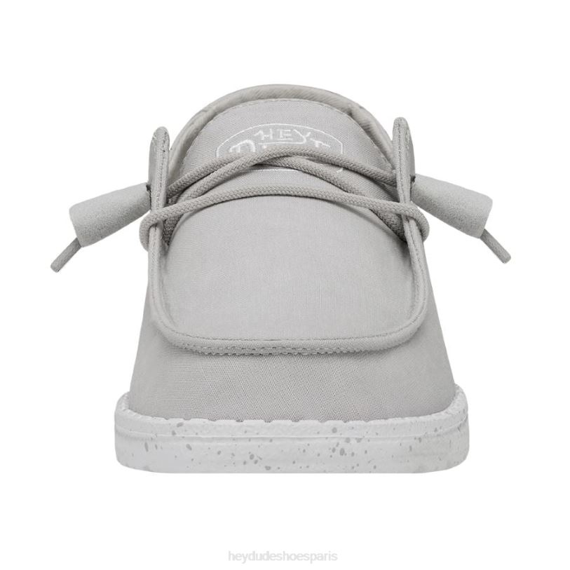 Hey Dude Hommes toile flammée Wendy Z628B25 chaussures gris clair