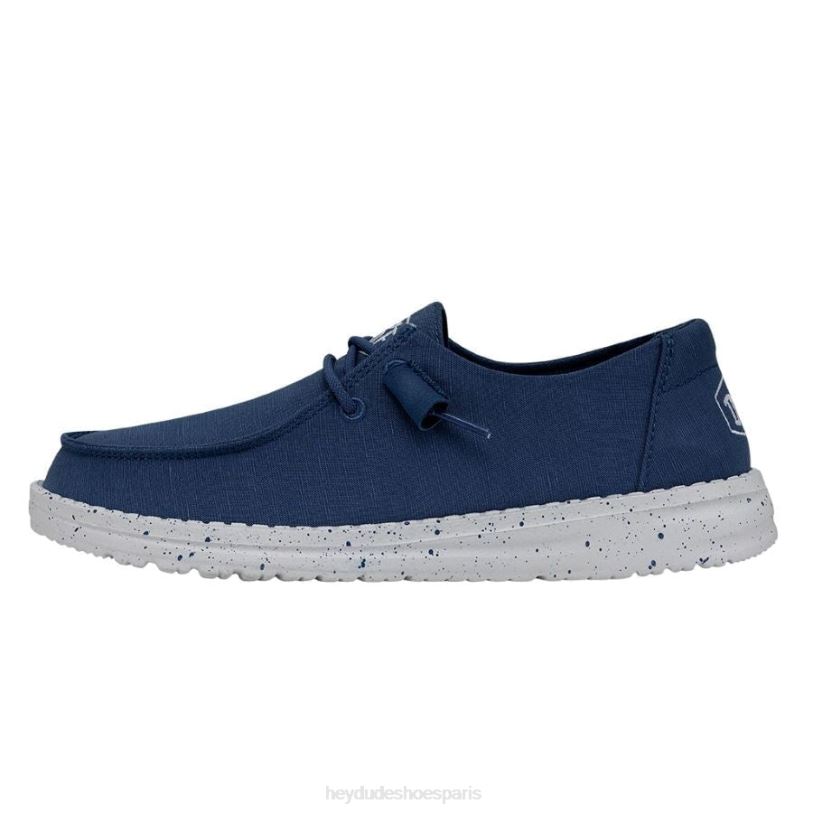 Hey Dude Hommes toile flammée Wendy Z628B28 chaussures vrai bleu