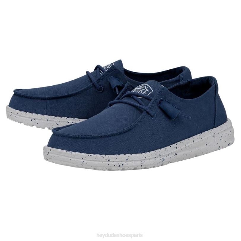 Hey Dude Hommes toile flammée Wendy Z628B28 chaussures vrai bleu