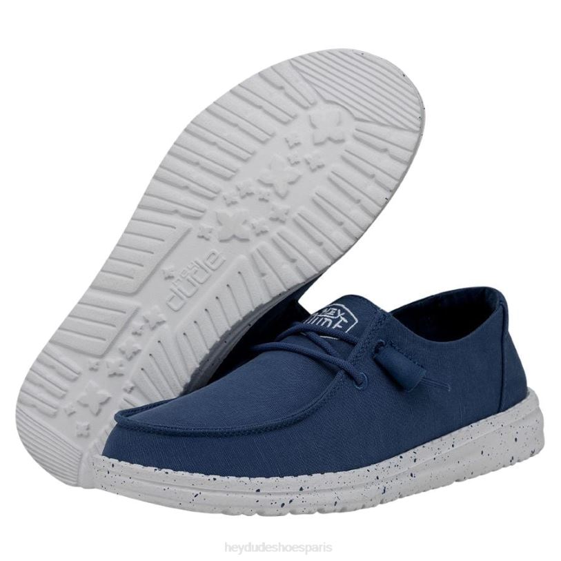 Hey Dude Hommes toile flammée Wendy Z628B28 chaussures vrai bleu