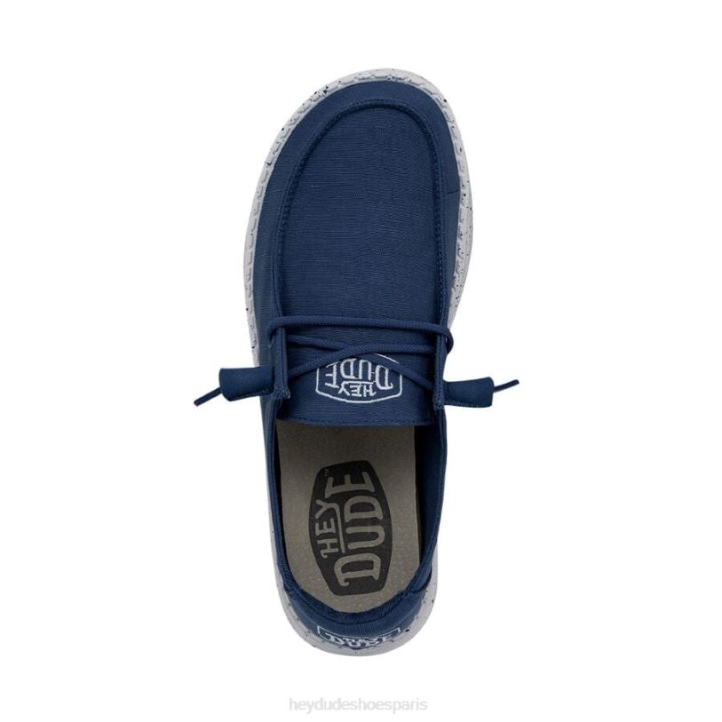 Hey Dude Hommes toile flammée Wendy Z628B28 chaussures vrai bleu