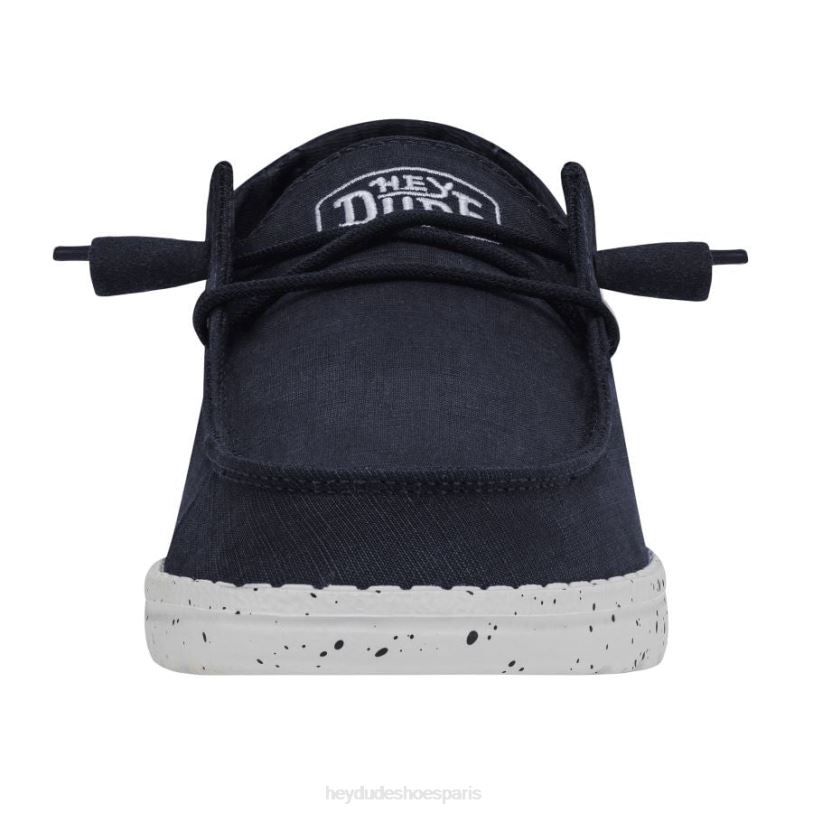Hey Dude Hommes toile flammée Wendy Z628B31 chaussures marine