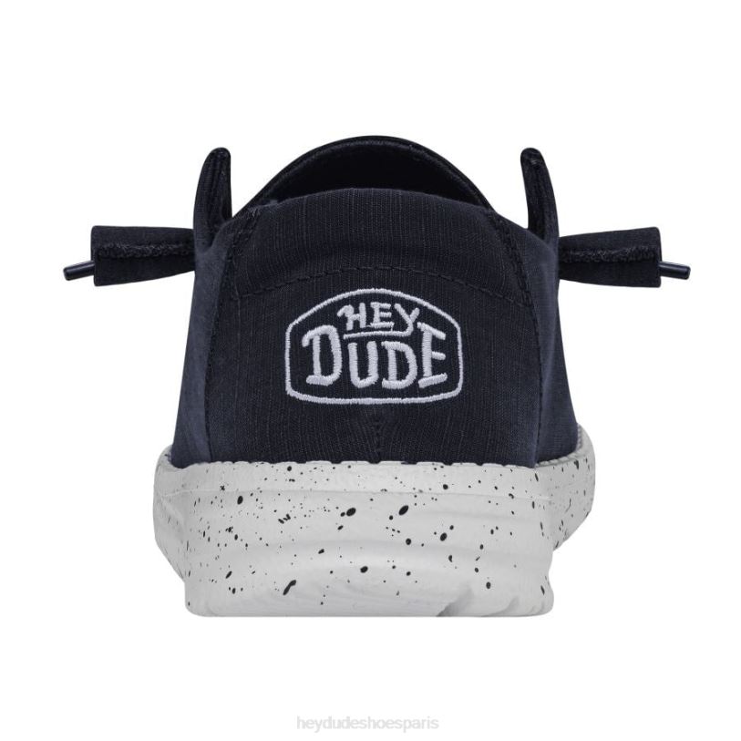 Hey Dude Hommes toile flammée Wendy Z628B31 chaussures marine