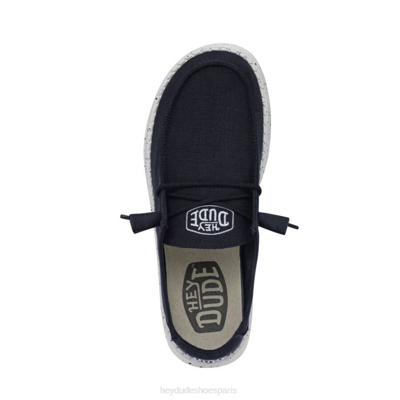Hey Dude Hommes toile flammée Wendy Z628B31 chaussures marine