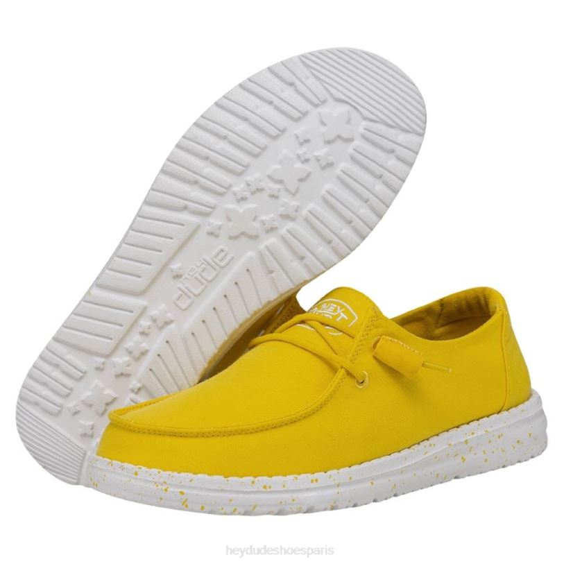 Hey Dude Hommes toile flammée Wendy Z628B33 chaussures jaune empire