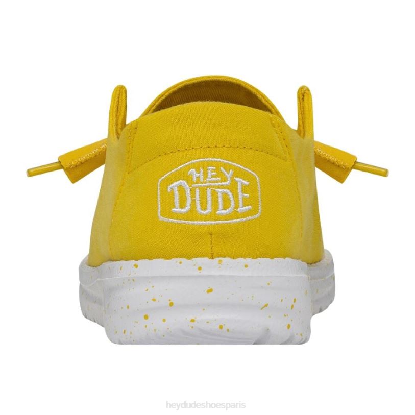Hey Dude Hommes toile flammée Wendy Z628B33 chaussures jaune empire