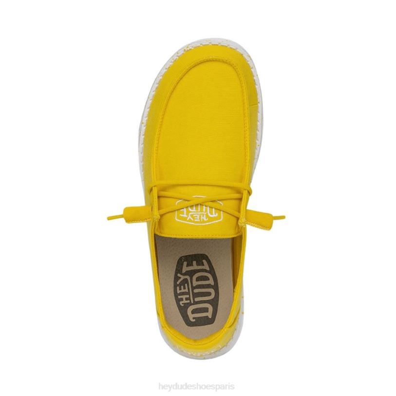 Hey Dude Hommes toile flammée Wendy Z628B33 chaussures jaune empire