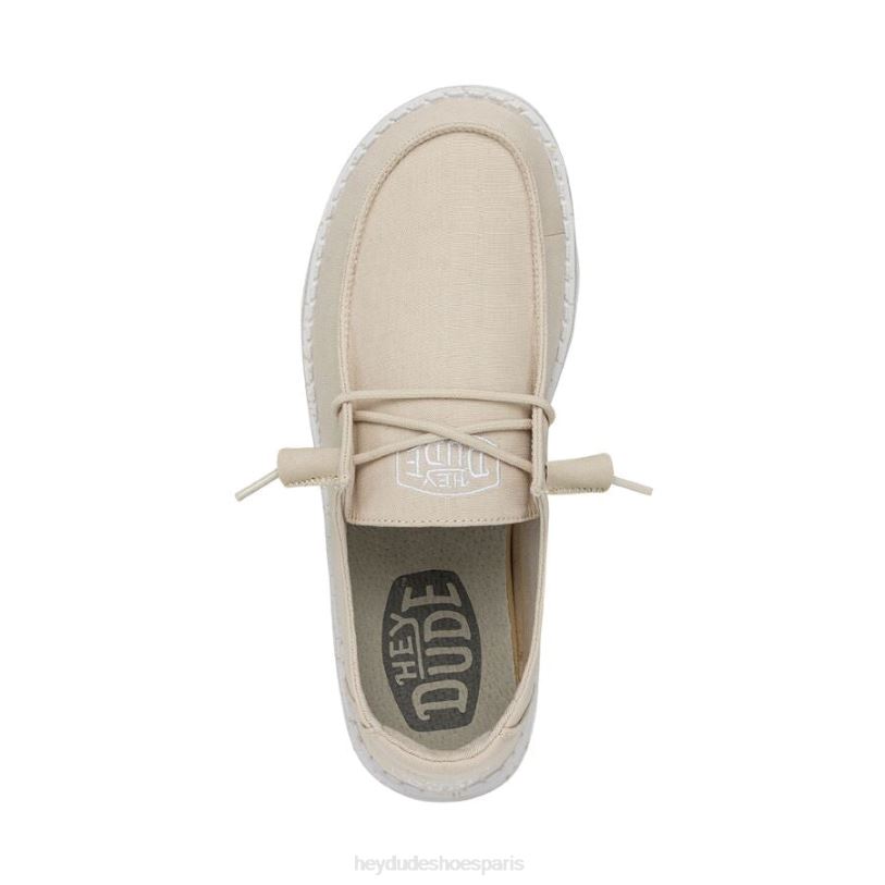 Hey Dude Hommes toile flammée Wendy Z628B34 chaussures naturel