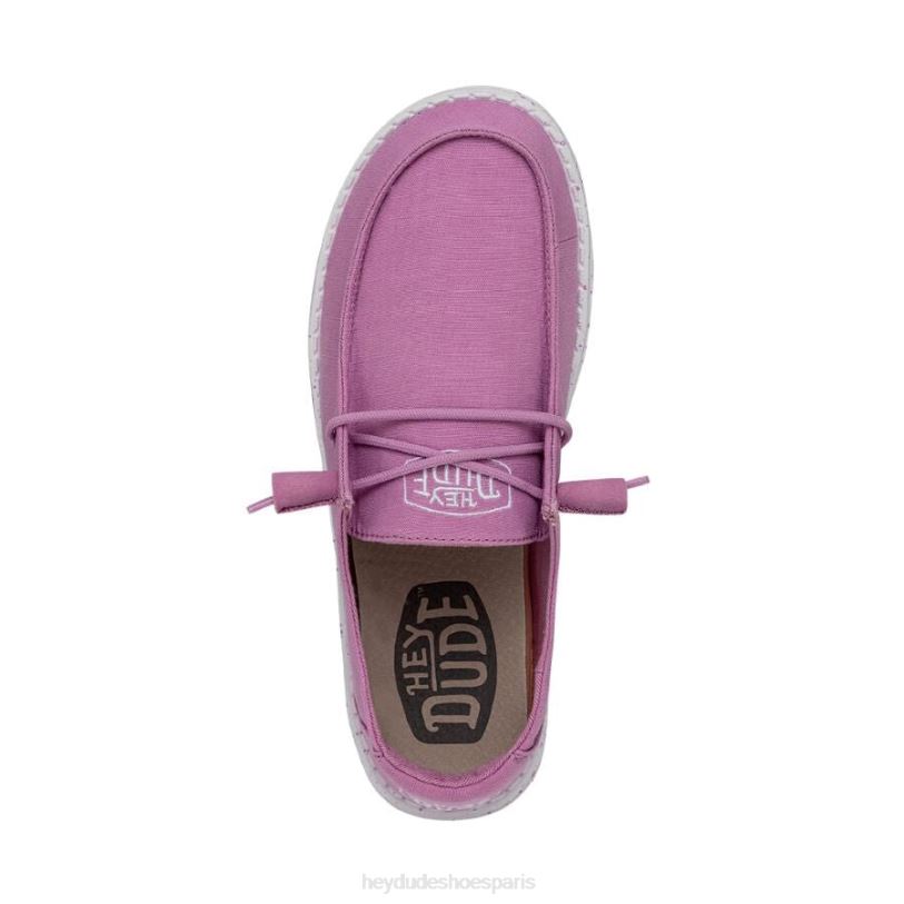 Hey Dude Hommes toile flammée Wendy Z628B35 chaussures violet