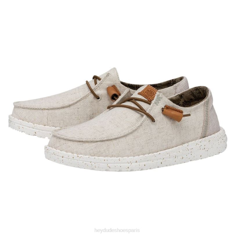 Hey Dude Hommes toile lavée wendy Z628B1 chaussures crème