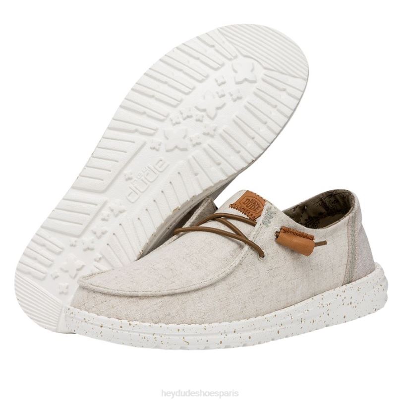Hey Dude Hommes toile lavée wendy Z628B1 chaussures crème