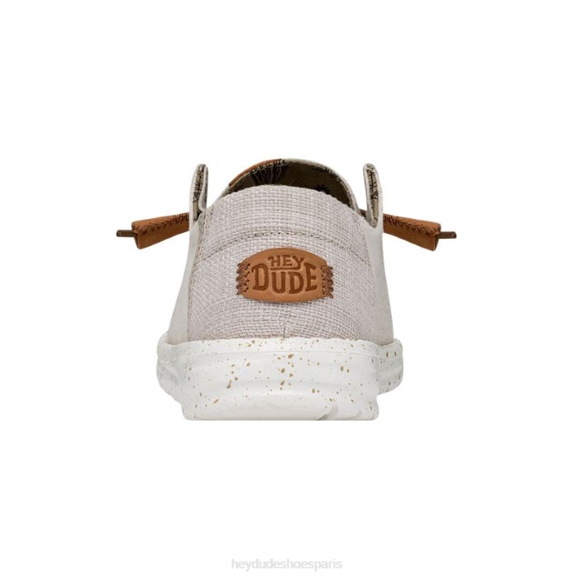 Hey Dude Hommes toile lavée wendy Z628B1 chaussures crème