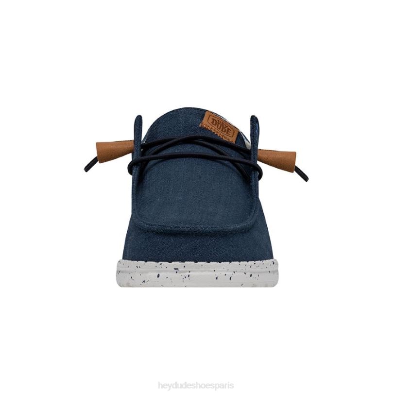 Hey Dude Hommes toile lavée wendy Z628B3 chaussures marine