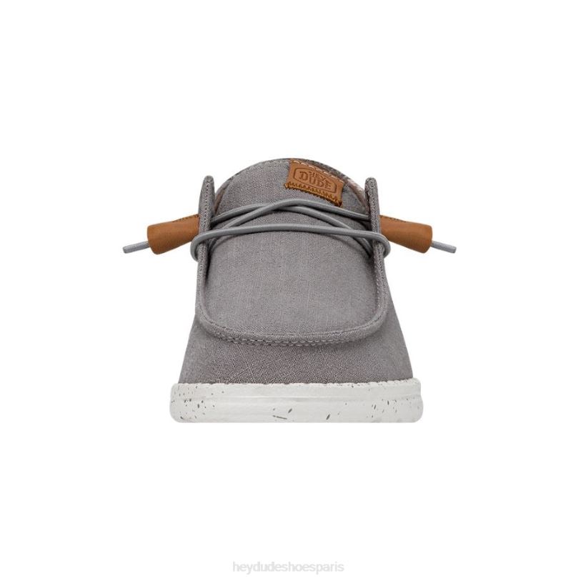 Hey Dude Hommes toile lavée wendy Z628B4 chaussures gris