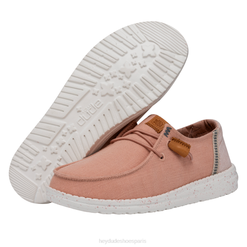Hey Dude Hommes toile lavée wendy Z628B5 chaussures poussière de rose