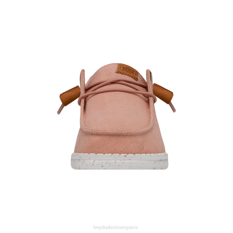 Hey Dude Hommes toile lavée wendy Z628B5 chaussures poussière de rose