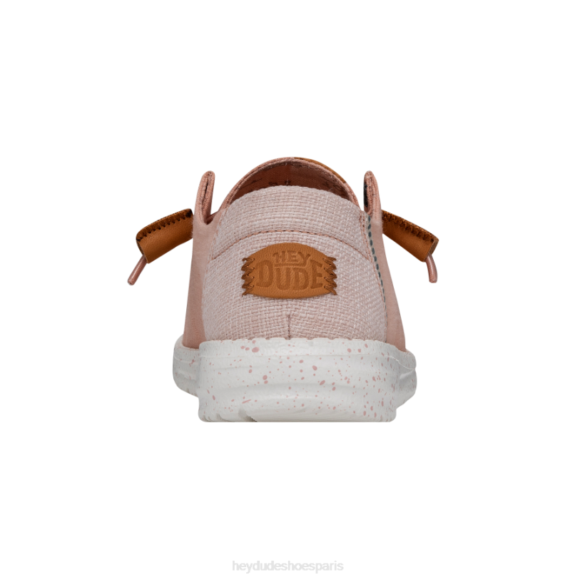 Hey Dude Hommes toile lavée wendy Z628B5 chaussures poussière de rose