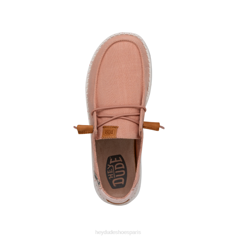 Hey Dude Hommes toile lavée wendy Z628B5 chaussures poussière de rose