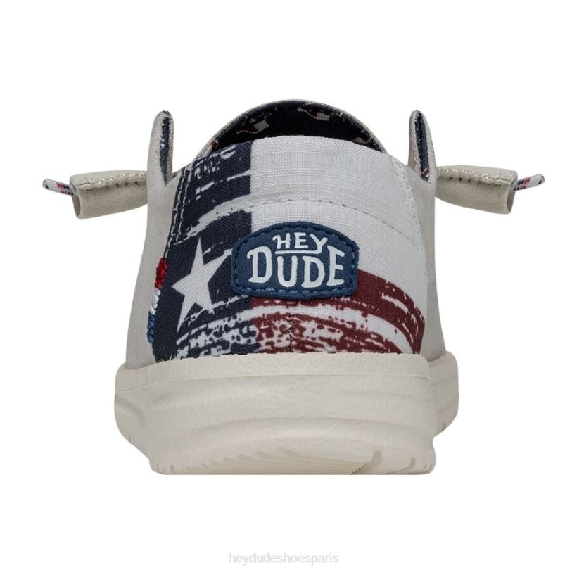 Hey Dude Hommes toile wendy texas Z628B58 chaussures blanc cassé